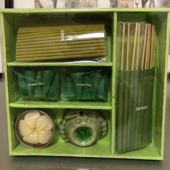 NIB: Incense Gift Set - Green Tea & Lemon - Picture 8 of 11